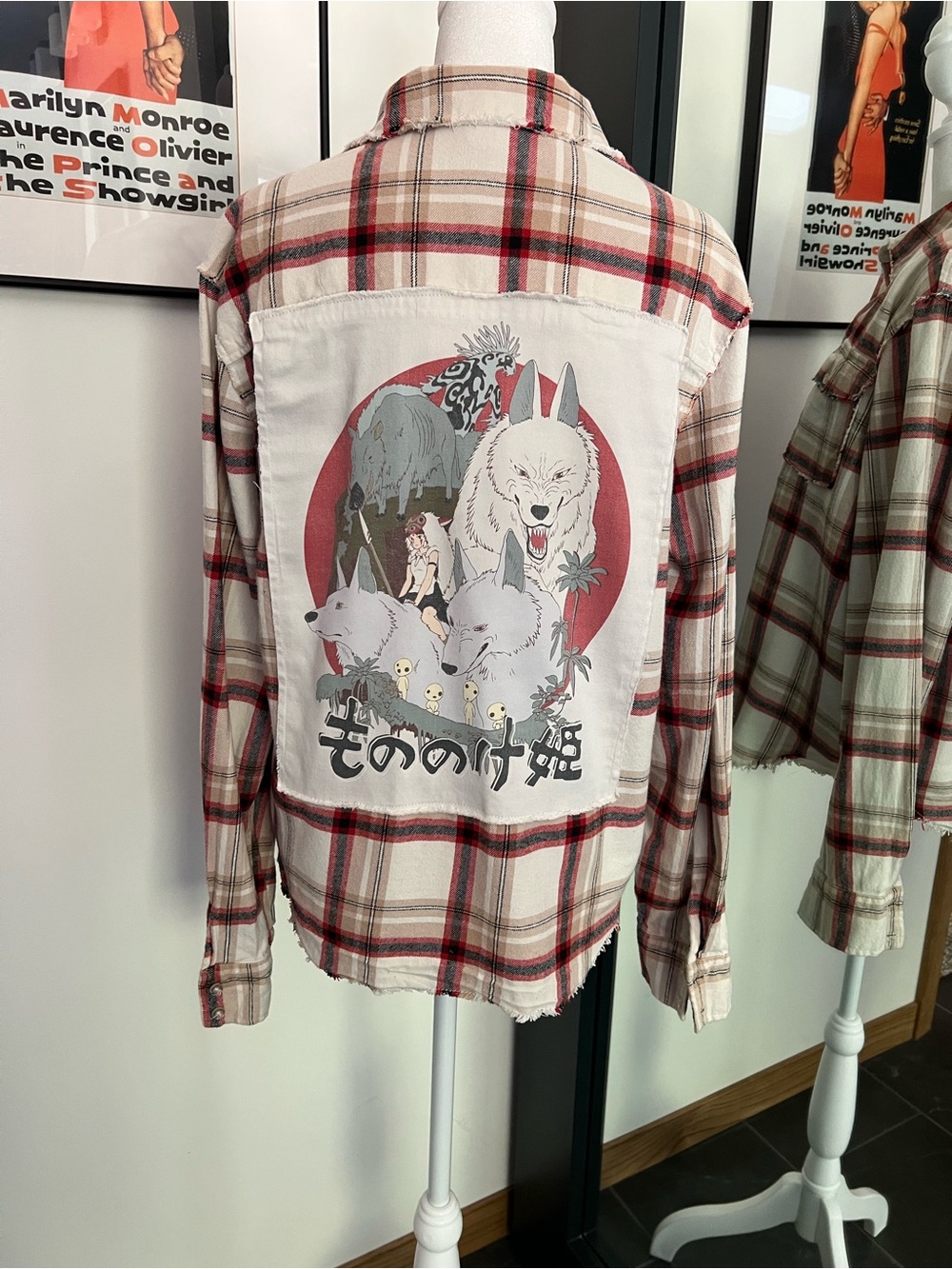 Her Universe x Studio Ghibli Princess Mononoke Plaid Flannel Button-Down Shirt M